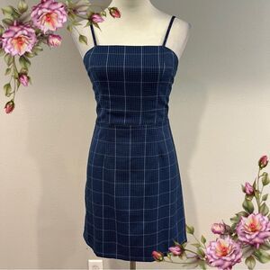 Aeropostale plaid Blue Checkered mini Dress size small